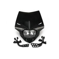 JFG RACING S2 12V 35W Universal Motorcycle Headlight Head Lamp Led Lights For For Honda Kawasaki Suzukki Yamaha Dirt Pit Bike ATV - Black