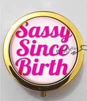 BlackKey Sassy Since Birth 3-Compartment Decorative Pocket Gift Box Case Organizer for Pill, Color 2 -1097