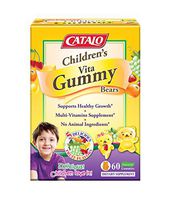 CATALO - Children's Vita Gummy Bears, Support Healthy Growth with Multivitamins & Minerals, Mixed Fruit Flavor, 60 Vegetarian Gummies