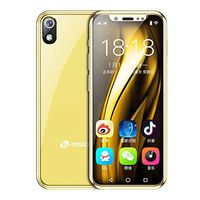 Xiu Smart Phone K-Touch I9, 3GB+64GB, Face ID Identification, 3.5 inch MTK6739 Quad Core 2.4Ghz, Network: 4G, Dual SIM, Not Support Google Play (Black) Carrier Cell Phone (Color : Gold)