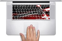 Red Blade Macbook Keyboard Decals (Fits 13, 15 inch Air/Pro/Retina) by Demon Decal