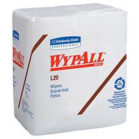 WypAll L20 Limited Use Towels (47022), Quarterfold Format, White, 4-Ply, 12 Packs / Case, 68 Sheets / Pack