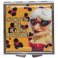3 Square Inch It's Not the Age It's the Attitude! Biddy Pill Box
