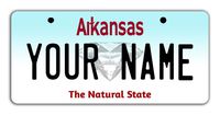 BleuReign Personalize Your Own Arkansas State Bicycle Bike Stroller Children's Toy Car 3"x6" License Plate Tag