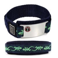 DEFIBRILLATOR Sport Medical ID Alert Bracelet with Lizard Adjustable Wristband (Hooks and Loops).
