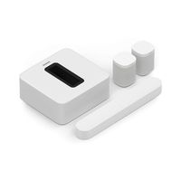 Sonos 5.1 Surround Set - Home Theater System with All-New Beam (1 Item) Bundle with Sub (1 Item), Pair of ONE (2 Items) - White