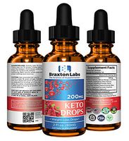 Braxton Labs Keto Drops 200mg 2oz, Kick-Start Your Metabolism and Tame Hunger, Helps You Get into Ketosis Faster and Stay There, Non GMO, Gluten Free, Vegan Friendly, Made in The USA