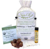NaturOli Soap Nuts/Soap Berries. 1-Lb USDA Organic (240 Loads) + 18X Bonus! (12 Loads) Select Seedless. Wash Bag, Tote Bag, 8-pg info. Organic Laundry Soap/Natural Cleaner. Processed in USA!