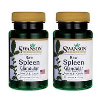 Swanson Raw Spleen Glandular 200 Milligrams 60 Capsules (2 Pack)