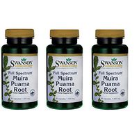 Swanson Muira Puama Root Sexual Health Virility Libido Boost Support Men's Women's Supplement 400 mg 90 Capsules (3 Pack)