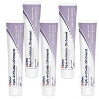 Safetec Triple Antibiotic 1oz Tube - First Aid Ointment for Minor Cuts, Scrapes and Burns (Pack of 5 Tubes)