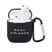 Rumbeast Classic TV Show Friends TPU AirPods Case, 2019 Newest Full Protective Shockproof Case Cover with Carabiner Keychain Compatible for Airpods 1 & 2 Charging Cases(Style 07)