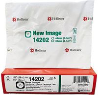 Hollister New Image Two-Piece Cut-to-Fit Flat FlexWear (Standard Wear) Skin Barrier with Floating Flange and Tape Border 1-1/4" Stoma Size (Box of 5 Each)