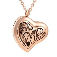 love of life SS0033 Heart Aromatherapy Jewelry Perfume Locket Stainless Steel Essential Oil Diffuser Necklace+12 Pads