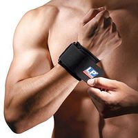LP SUPPORT 703 - Wrist Support- Wrist Brace for Sport - Relief for Wrist Sprain and Strain - Neoprene Wrist Wraps- Adjustable Strap (Black, M)