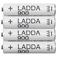 IKEA LADDA AAA High Capacity 900 mAH Ni-MH Pre-Charged Rechargeable Batteries (Made in Japan)