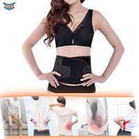 ZSZBACE Adjustable Lumbar Lower Back Support Belt Massage Brace Self-Heating Magnetic Therapy Belt Relieve Pain and Stress- Unisex Lower Back Brace Waist Trimmer- Black (M)