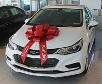 30" Magnetic "Happy Birthday" Car Bow - Made in USA (Red)