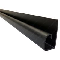 Small Hook Channel Cable Raceway - 1 Piece - 59" - Black