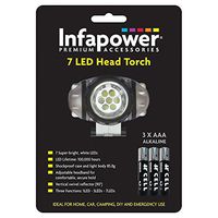 Infapower Super Bright 7 Led Lightweight Shockproof Head Torch