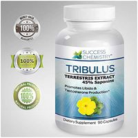 Tribulus by Success Chemistry. Natural Testosterone & Libido Booster for Men - High Strength Herbal Extract. Improves Stamina, Herbal Aphrodisiac & Mood Enhancer. Made in USA. Non-GMO 90 Caps.