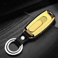 Szblk Lighter Plasma Lighter Double Arc Lighter Keychain USB Charging Lighter Suitable for Candle Barbecue Kitchen Fireplace (Color : Gold)