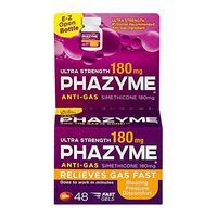 Phazyme Anti-Gas Ultra Strength 180 mg Softgels - 48 ct, Pack of 5