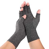 2 Pair Compression Arthritis Gloves - Guaranteed Highest Copper Content. Best Copper Infused Fit Glove for Women and Men, Carpal Tunnel, Computer Typing, and Everyday Support for Hands (Gray, M)