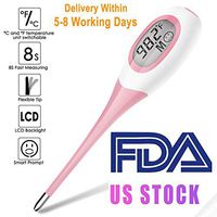 Digital Thermometer, Vabogu Oral Underarm Rectal Body Thermometer 8s Fast Reading °C/°F Switchable, Voice Prompt and Memory for Baby Kids and Adults