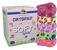 Ortopad Soft Girls Eye Patches - Patterns with Textured Accents, Regular Size (50 Per Box)