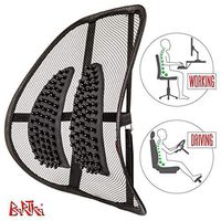 Comfortable Mesh Lumbar Support - Adjustable Breathable Seat Cushion - Orthopedic Lower Back Support - for All Office Chairs and Car Seats + Bonus Anti-Slip Car Mat…