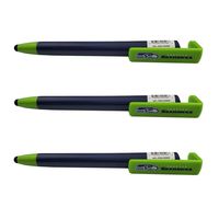 3-in-1 NBA, NFL and NCAA Licensed Stylus/Pen/Phone Stand - 3 Pack (Seattle Seahawks)