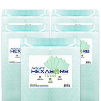 Hexasorb Tucks Disposable Underpads 28 x 70 Inch Hospital Mint Heavy Absorbency Quilted Fluff Polymer Core with Dual Tuckable Bed Flaps, 1600mL Heavy Absorption, 5-Pack (75)