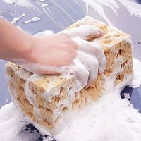 Set of 2 Soft Coral Car Wash Sponge Polyester Sponge for Washing and Cleaning