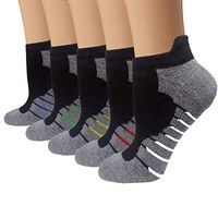 5 Pairs Copper Compression Ankle Socks Women & Men Sport Plantar Fasciitis Arch Support - Best For Athletic &Travel