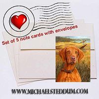 Michael Steddum A Good Season, Vizsla Note Card Set