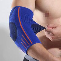 Elbow Brace New 1 Pcs Breathable Compression Sleeve Elbow Brace Support Protector for Weightlifting Arthritis Volleyball Tennis Arm Brace (Blue, S)