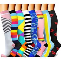 CHARMKING Compression Socks 15-20 mmHg is BEST Graduated Athletic & Medical for Men & Women Running, Travel, Nurses, Pregnant - Boost Performance Blood Circulation & Recovery(Large/X-Large,Assorted 5)