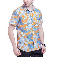 Hawaii Shirt For Men 2019,Liraly Men's New Printing Fashion Cotton Short Sleeve Top(D,US-L/CN-L2)