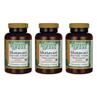 Swanson Shatavari Ayurvedic Female Rejuvenator 500 Milligrams 120 Capsules (3 Pack)