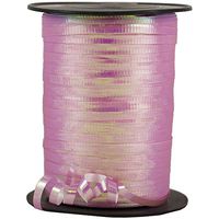 JAM PAPER Curling Ribbon - 3/8 Wide x 250 Yards - Metallic Pink Ribbon Egg - Sold Individually