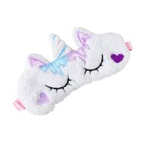 Zentto Unicorn Sleeping Mask Cute Unicorn Horn Soft Plush Blindfold Eyeshade for Kids and Women Plane Travel Nap Night Sleeping