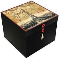 EZ Gift Box, Lodi Eiffel Pops Up in Seconds No Wrapping No Glue Greeting Card Envelope and Tissue Paper Included - Large 10x10x8 - by EndlessArtUS