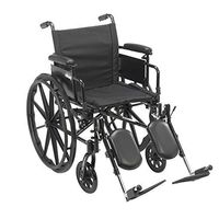 Drive Cruiser X4 Lightweight Dual Axle Wheelchair with Adjustable Detachable Arms, Desk Arms, Elevating Leg Rests, 18" Seat, Model - CX418ADDA-ELR