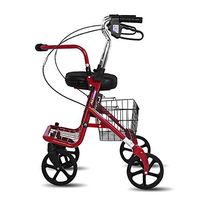 Walkers Lxn Elderly People Seniors Four Rounds Driving Vehicles Shopping Cart Aluminum Alloy Pulley with Seat with Basket Pedals Size:6258(85-96) cm