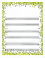 Kids Camp Grass Lined Stationery Paper 26 Sheets