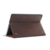 Jennyfly 2018 12.9 inch iPad Case,Retro PU Leather Book Style Hands-Free Stand Easy Viewing Protection Business Case Hard Cover with Card Slot & Money Pocket for 2018 New iPad Pro 12.9 - Dark Brown