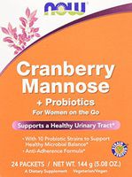 Now Foods Cran and Mannose with Probiotics Drink Sticks, 144 Count