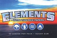 Elements Ultra Thin 1½ Rice Rolling Papers - 4 Packs Rolling Papers + Beamer Smoke Sticker