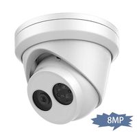 8MP 4K UltraHD Outdoor Security POE IP Turret Camera OEM DS-2CD2385FWD-I 2.8MM Dome Camera with H.265+, WDR, 3D DNR, Night Vision 98ft IP67 Weatherproof ONVIF